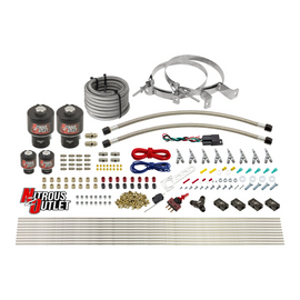 8 Cylinder Single Stage Direct Port Nitrous System - .178 Nitrous/.177 Fuel Solenoids - E85 - Straight Blow Through Nozzles (No Bottle)
