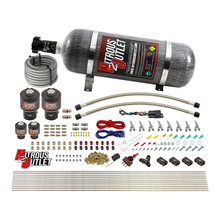 Load image into Gallery viewer, 8 Cylinder Single Stage Direct Port Nitrous System - .178 Nitrous/.177 Fuel Solenoids - E85 - Straight Blow Through Nozzles (12lb Bottle)