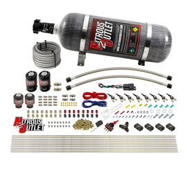 8 Cylinder Single Stage Direct Port Nitrous System - .122 Nitrous/.177 Fuel Solenoids (12lb Bottle)