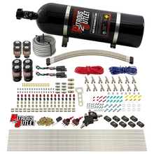 Load image into Gallery viewer, 8 Cylinder Dual Stage Direct Port Nitrous System - .112 Nitrous/.177 Fuel Solenoids - Straight Blow Through Nozzles (15lb Bottle)