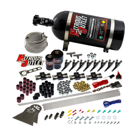 8 Cylinder Single Stage Direct Port Nitrous System - .178 Nitrous/.310 Fuel Solenoids (10lb Bottle)