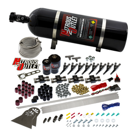 8 Cylinder Single Stage Direct Port Nitrous System - .178 Nitrous/.310 Fuel Solenoids (15lb Bottle)