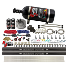 Load image into Gallery viewer, 8 Cylinder 4 Solenoid Dry Dual Stage Direct Port System With Dual Rails - .112 Nitrous - Straight Blow Through Nozzles (10lb Bottle)