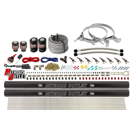 8 Cylinder Single Stage Direct Port Nitrous System with Injection Rails - E85 - .112 Nitrous/.177 Fuel (No Bottle)