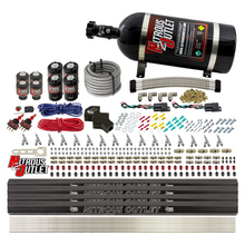 Load image into Gallery viewer, 8 Cylinder Dual Stage Direct Port Nitrous System with Injection Rails - Gas - .112 Nitrous/.177 Fuel - Straight Blow Through Nozzles (10lb Bottle)