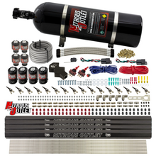Load image into Gallery viewer, 8 Cylinder Dual Stage Direct Port Nitrous System with Injection Rails - E85 - .112 Nitrous/ .177 Fuel - 45-55 PSI (15lb Bottle)