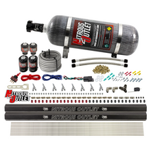 Load image into Gallery viewer, 8 Cylinder Single Stage Direct Port Nitrous System with Injection Rails - Gas - .122 Nitrous/.177 Fuel - 45-55 PSI - Straight Blow Through Nozzles (12lb Bottle)