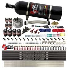 Load image into Gallery viewer, 8 Cylinder Dual Stage Direct Port Nitrous System with Injection Rails - Gas - .112 Nitrous/ .177 Fuel - 45-55 PSI (15lb Bottle)