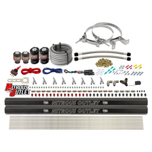 Load image into Gallery viewer, 8 Cylinder Single Stage Direct Port Nitrous System with Injection Rails - E85 - .112 Nitrous/.177 Fuel - 45-55 PSI - Straight Blow Through Nozzles (No Bottle)