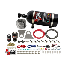 Load image into Gallery viewer, 8 Cylinder Nylon Hose Direct Port Wet Nitrous System - Showerhead Distribution Blocks - .178&quot; Nitrous/.310&quot; Fuel - 90° Aluminum Nozzles (10lb Bottle)