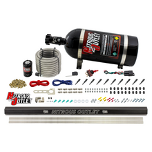 Load image into Gallery viewer, 10 Cylinder Dry Direct Port System With Single Injection Rail - .122&quot; Nitrous - 90° Aluminum Nozzles (10lb Bottle)