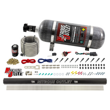 Load image into Gallery viewer, 10 Cylinder Dry Direct Port System With Single Injection Rail - .122&quot; Nitrous - 90° Aluminum Nozzles (12lb Bottle)