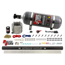 Load image into Gallery viewer, 10 Cylinder Dry Direct Port System With Single Injection Rail - .122&quot; Nitrous - Straight Blow Through Aluminum Nozzles (12lb Bottle)