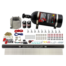 Load image into Gallery viewer, 10 Cylinder Wet Direct Port System With Single Injection Rail - Alcohol - .122&quot; Nitrous/.310&quot; Fuel - Straight Blow Through Aluminum Nozzles (10lb Bottle)