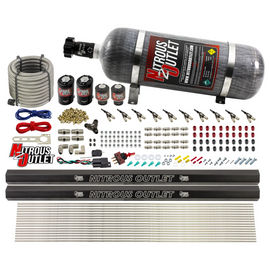 10 Cylinder Wet Direct Port System With Dual Injection Rails - Alcohol - Two .122