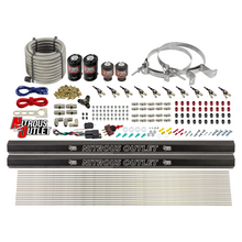 Load image into Gallery viewer, 10 Cylinder Wet Direct Port System With Dual Injection Rails - E85 - Two .122&quot; Nitrous/Two .310&quot; Fuel - 90° Aluminum Nozzles (No Bottle)