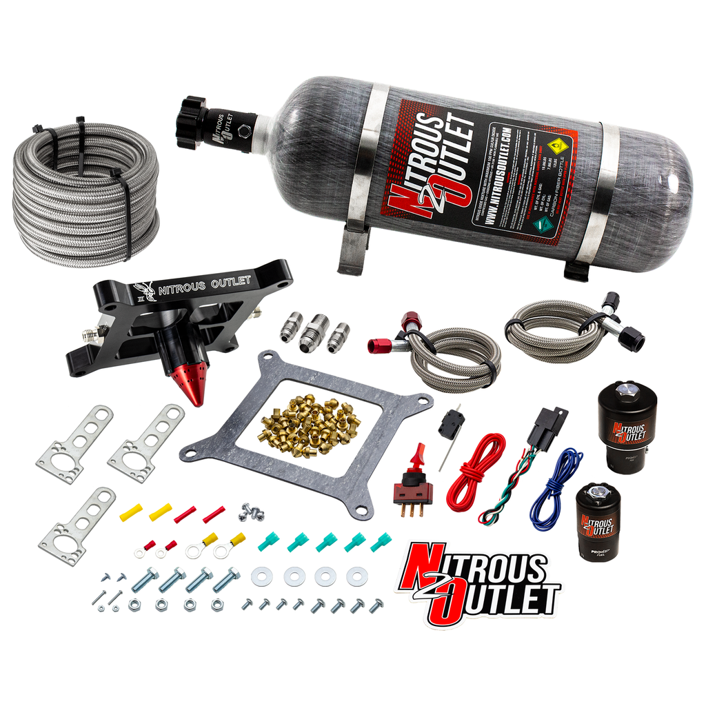 Stinger 3 Race Wet 4150 Nitrous Plate System (15lb Bottle)