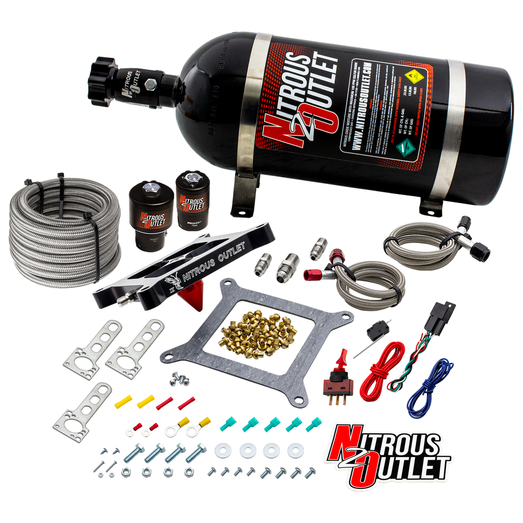 Stinger 4 Race Wet 4150 Nitrous Plate System (10lb Bottle)