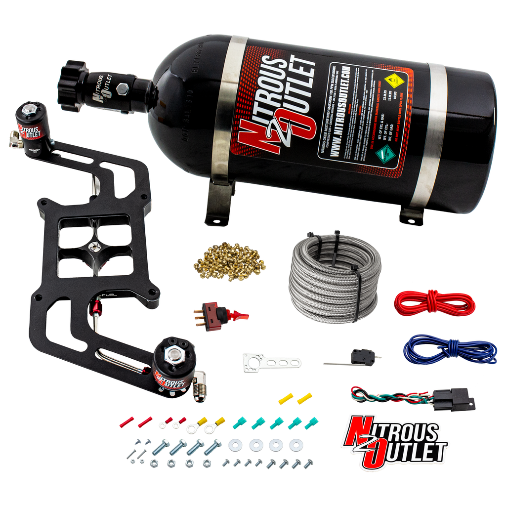 Stinger 2 Standard Wet 4150 Boomerang Nitrous Plate System (10lb Bottle)