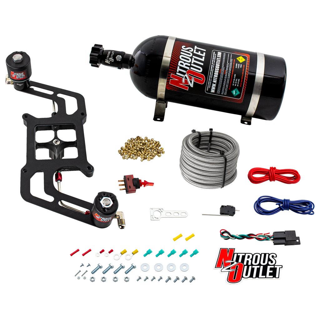 Stinger 3 Race Wet 4150 Boomerang Nitrous Plate System (10lb Bottle)