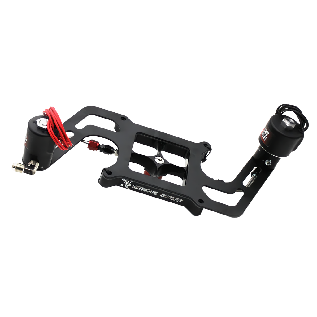 Stinger 4 Race Wet 4150 Boomerang Nitrous Plate System (12lb Bottle)