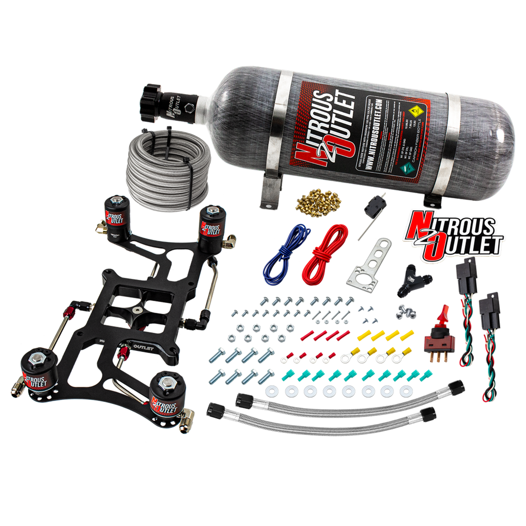Hornet 2 Standard Wet 4150 Boomerang Nitrous Plate System (No Bottle)