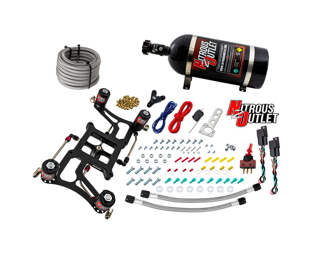Hornet 3 Standard Wet 4150 Boomerang Nitrous Plate System (10lb Bottle)
