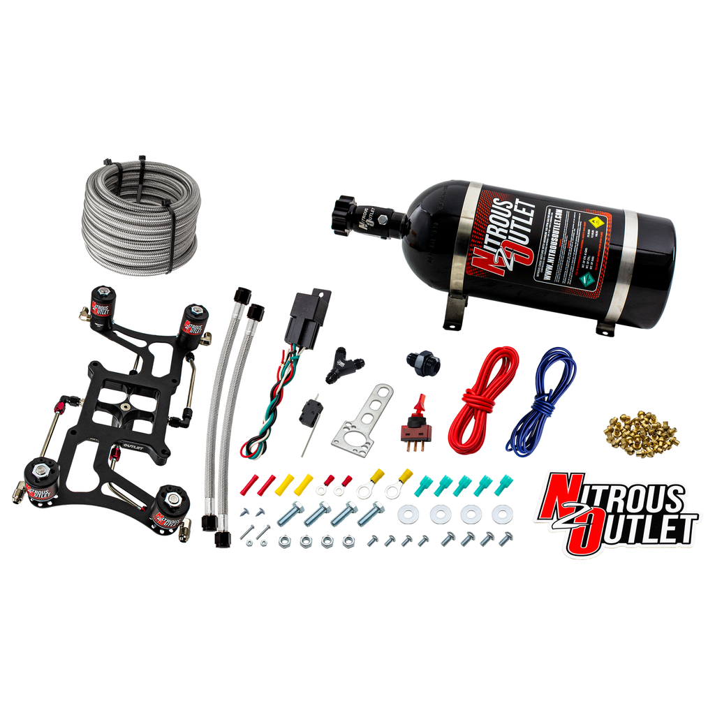 Hornet 3 Standard Wet 4500 Boomerang Nitrous Plate System (10lb Bottle)