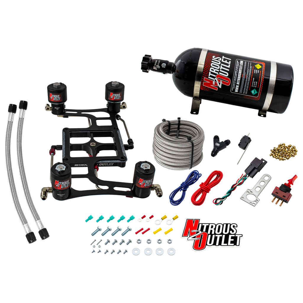 Hornet 2 Race Wet 4500 Boomerang Nitrous Plate System (10lb Bottle)