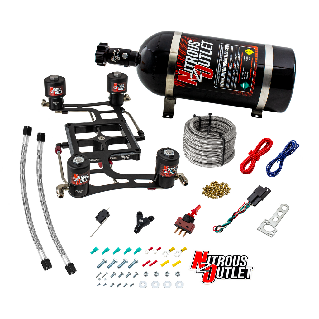 Hornet 3 Race Wet 4500 Boomerang Nitrous Plate System (10lb Bottle)