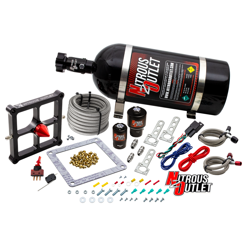 Stinger 4 Race Wet 4500 Nitrous Plate System (10lb Bottle)