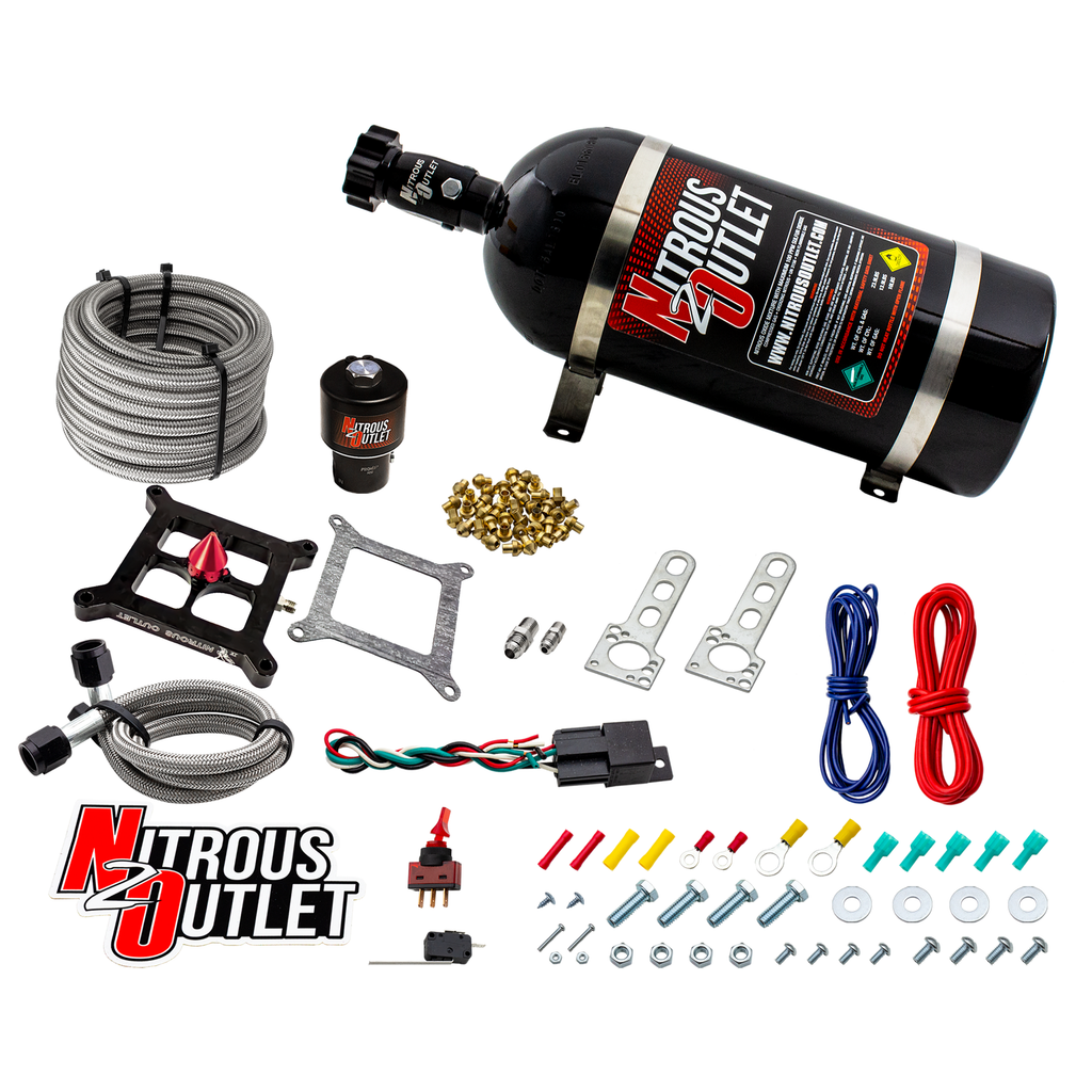 Stinger 4 Race Dry 4150 Nitrous Plate System (10lb Bottle)