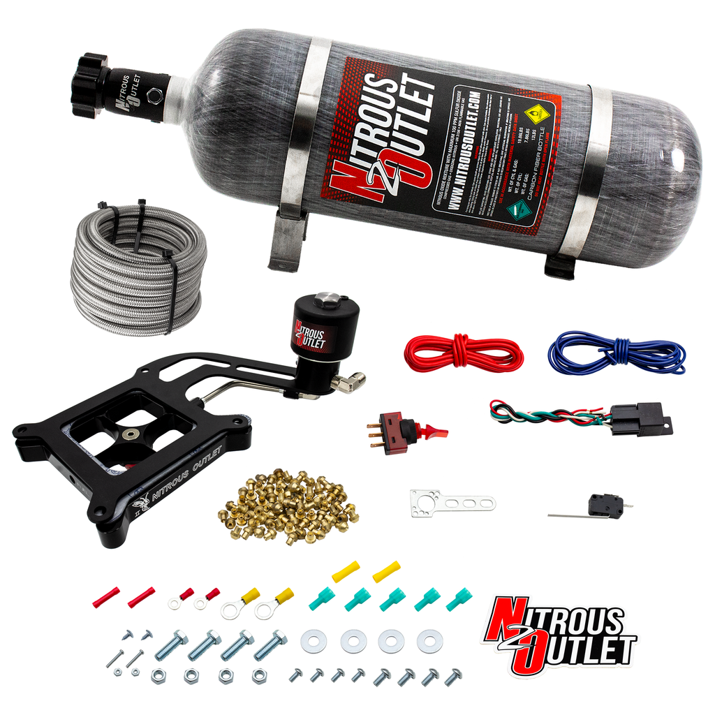 Stinger 2 Race Dry 4150 Boomerang Nitrous Plate System (12lb Bottle)