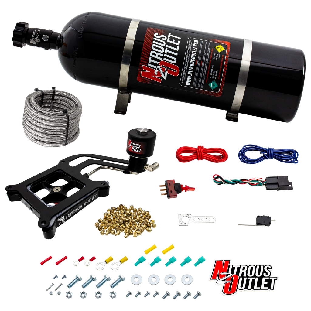 Stinger 2 Race Dry 4150 Boomerang Nitrous Plate System (15lb Bottle)