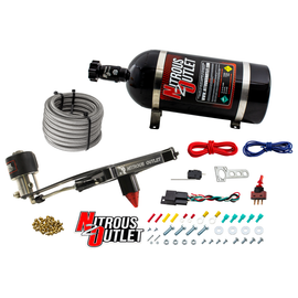4150 Stinger 3 Dry Race Plate System With Offset Solenoid Bracket(50-600HP) (10lb Bottle)