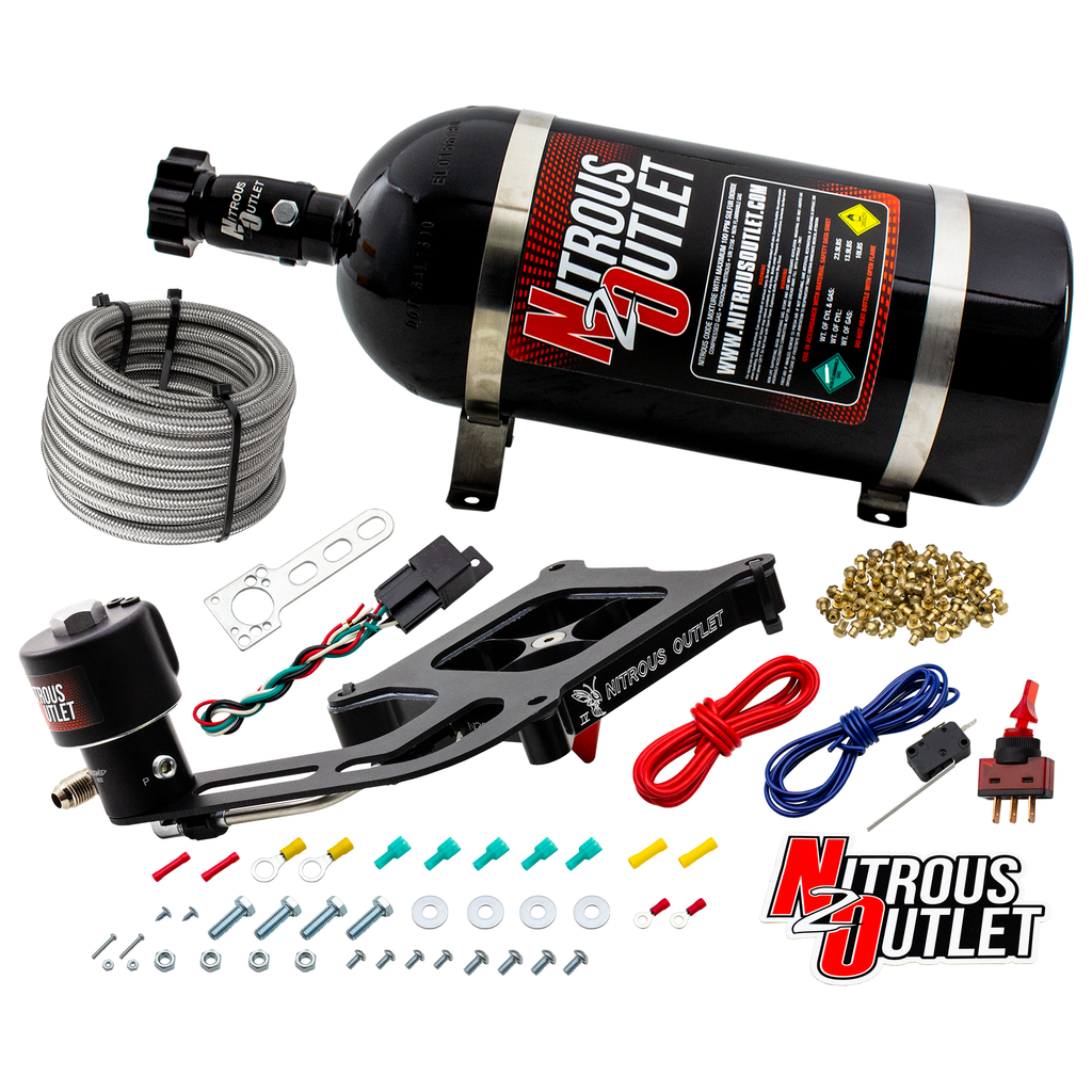 Stinger 4 Race Dry 4150 Boomerang Nitrous Plate System (10lb Bottle)