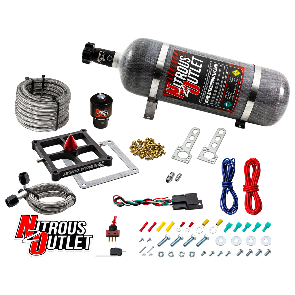 Stinger 4 Race Dry 4500 Nitrous Plate System (15lb Bottle)