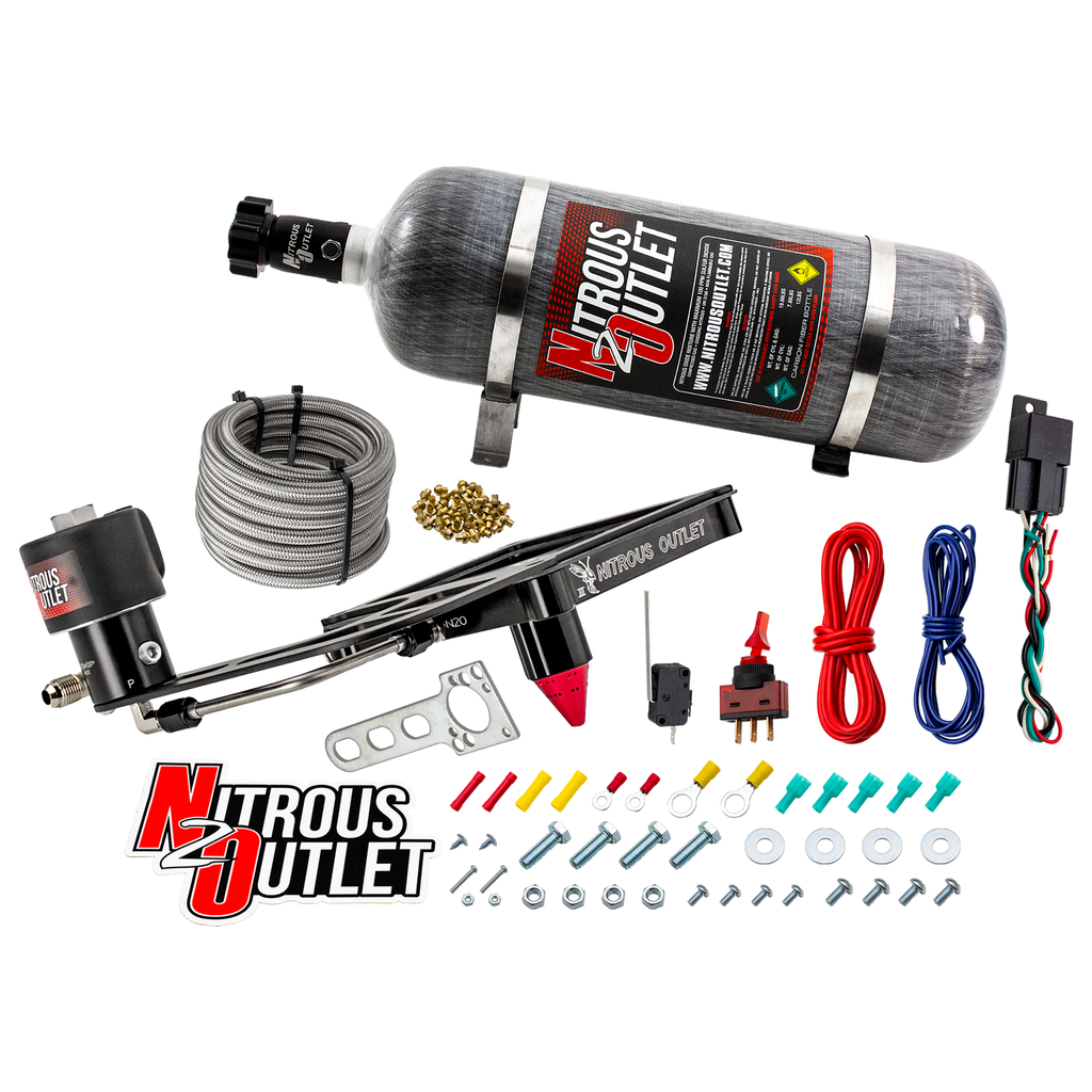 4500 Stinger 3 Dry Race Plate System With Offset Solenoid Bracket(50-600HP) (15lb Bottle)