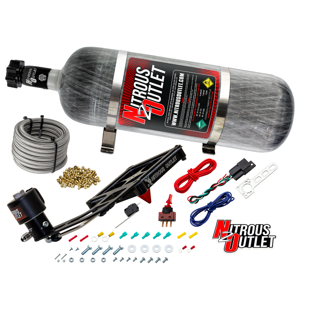 Stinger 4 Race Dry 4500 Boomerang Nitrous Plate System (15lb Bottle)