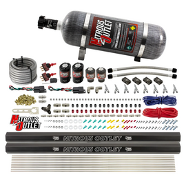 4 Cylinder 4 Solenoid Dual Stage Direct Port System With Distribution Blocks, SBT Nozzle (Gas) - 45-55 PSI (12lb Bottle)