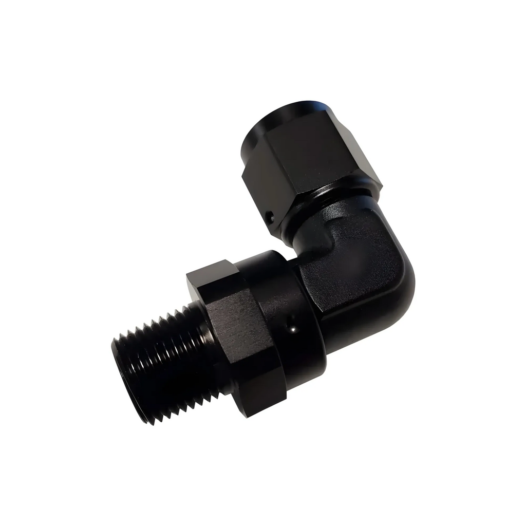 3/8" NPT x 8AN 90° Swivel Fitting - Male/Female