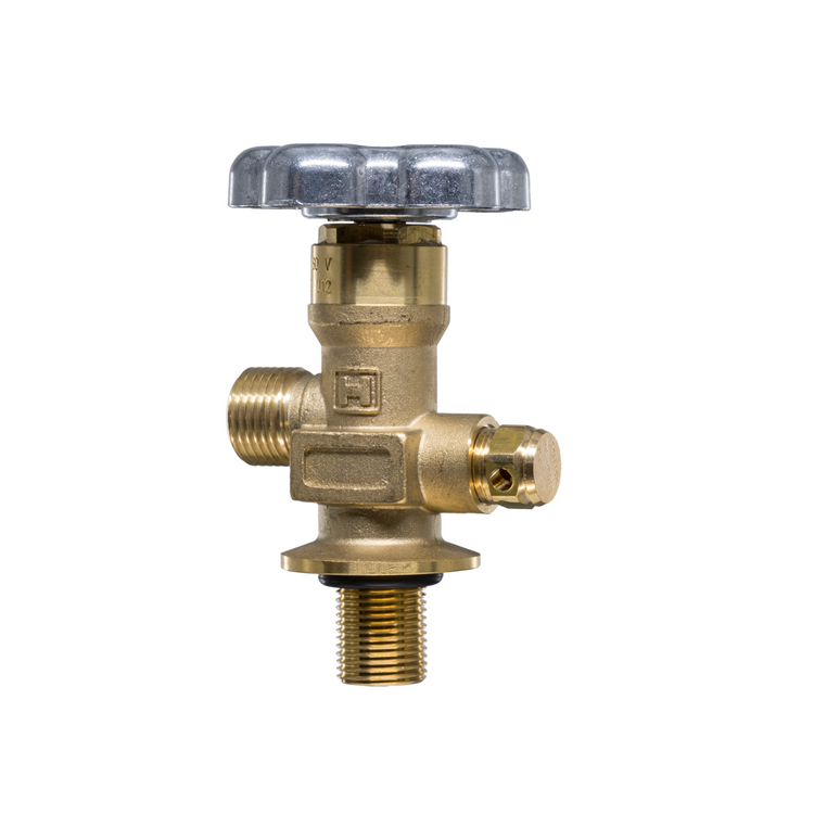 2.5lb Aluminum and 5lb Composite Brass CO2 Bottle Valve - CGA 320 / .750-16 Bottle Thread