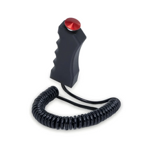 Load image into Gallery viewer, 860 Performance Pistol Grip with 23mm Red Mushroom Momentary and Spiral Cord