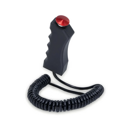 860 Performance Pistol Grip with 23mm Red Mushroom Momentary and Spiral Cord