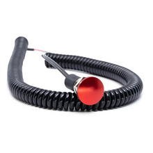 Load image into Gallery viewer, 860 Performance 23mm Red Mushroom Momentary Push Button with Spiral Stretch Cord