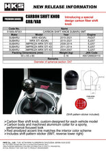 Load image into Gallery viewer, HKS 15-21 Subaru WRX STI 6MT Carbon Shift Knob
