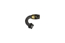 Load image into Gallery viewer, GReddy AN04 120 DEGREE HOSE END SWIVEL BLACK/GOLD ANODIZED