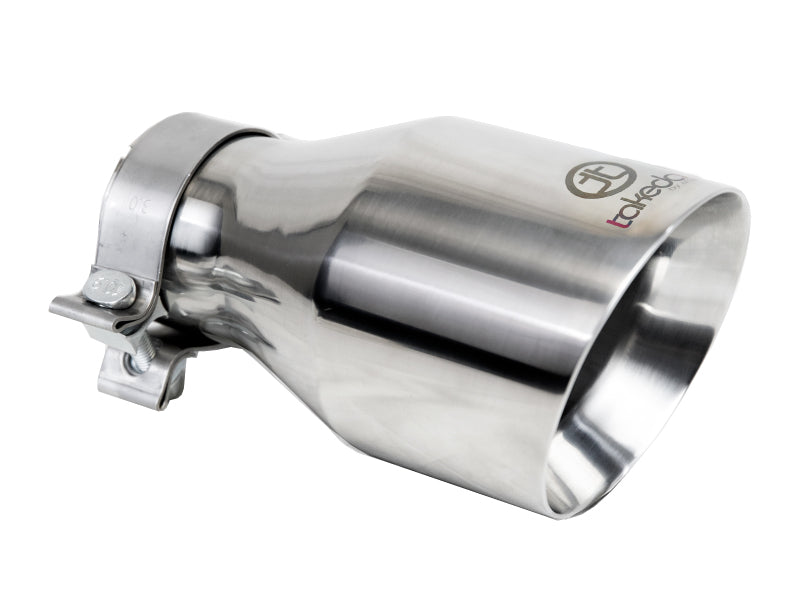 aFe Takeda Universal Exhaust Tip 3 IN Inlet x 5 IN Outlet x 9 IN L- Polished