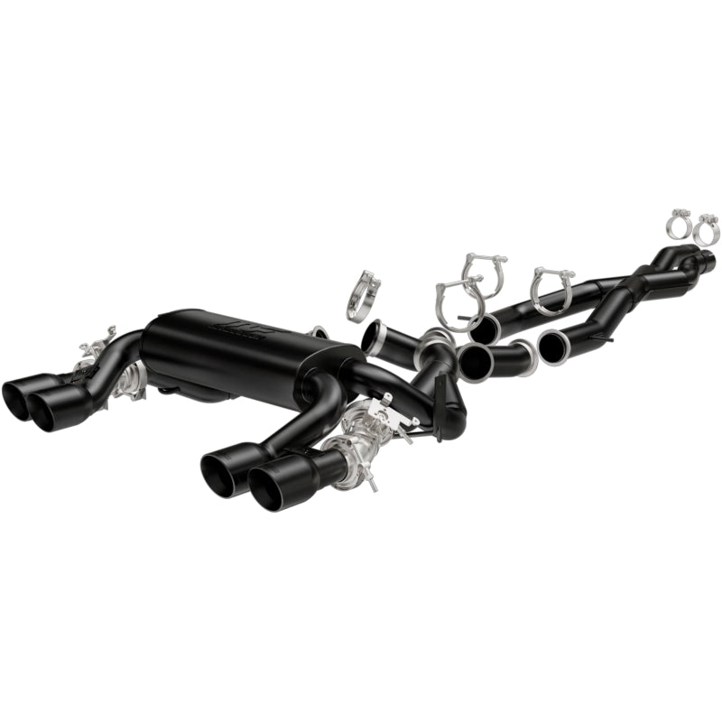 MagnaFlow 15 BMW M3/M4 L6 3.0L SS Cat-Back Perf. Sport Quad Split Rear Exit Exht - 3.5in Black Tips