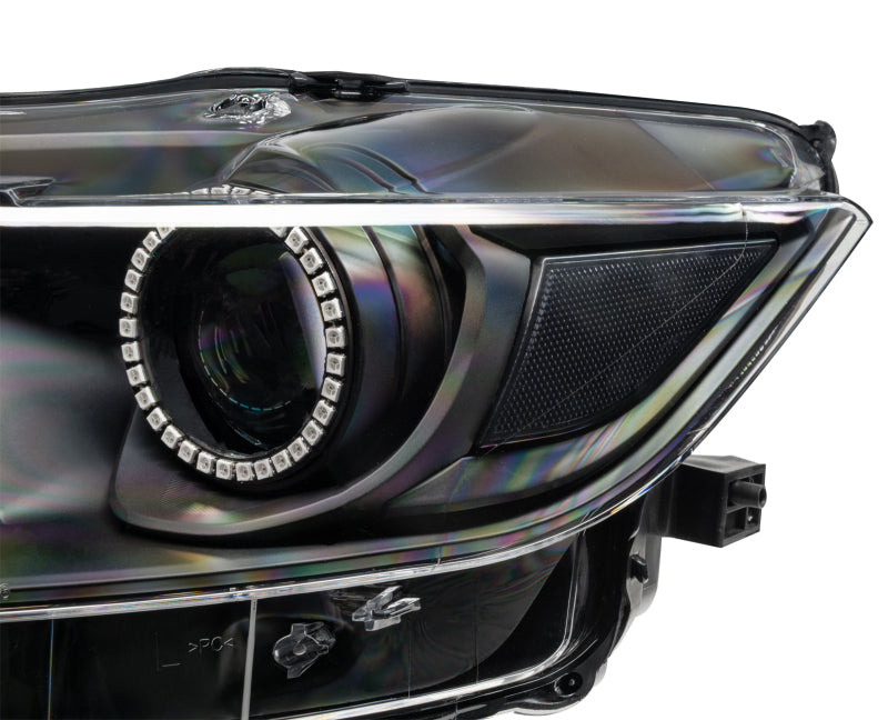 Oracle 15-17 Ford Mustang Dynamic RGB+A Pre-Assembled Headlights - Black Edition - NO RETURNS